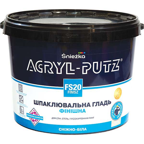 Шпаклевочная гладь финишная ACRYL-PUTZ FS20 FINISH 17 кг