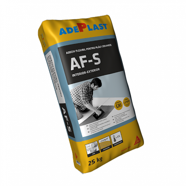 Клей высокопрочный для широкоформатной керамической плиты ADEPLAST® AF-S grey (C2 TE S1) 25кг