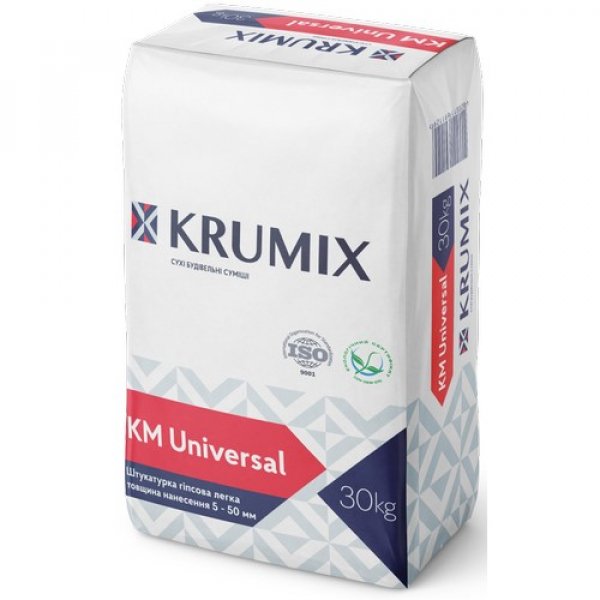 Штукатурка гипсовая Krumix Universal 30 кг