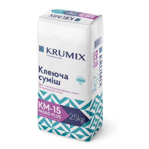Клей для теплоізоляції KRUMIX FASAD PLUS КМ-15 25 кг