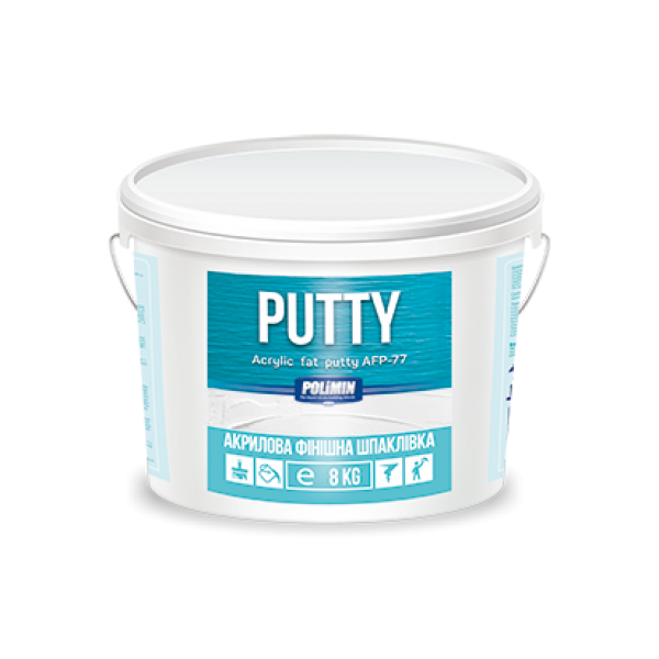 Шпаклівка фінішна акрилова PUTTY AFP-77 Polimin 16 кг