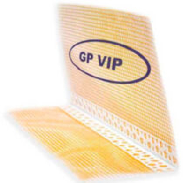 Кутник перфорований. ПВХ GP GOLD з сіткою 10х10см 160г/м.кв 3 м